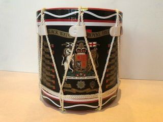 Rare Vintage Black Watch Royal Highlanders Military Drum Band Ice Bucket
