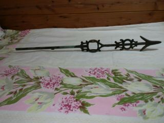 Vtg Antique Cast Iron /copper Lightning Rod Arrow Rustic 22 "