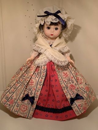 Very Rare Vintage Madame Alexander Colonial Betsy Ross Doll Brown Hair 2003