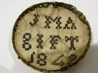 Rare Dated 1842 Embroidered Love Token Gift Pair Case Verge Pocket Watch (851)