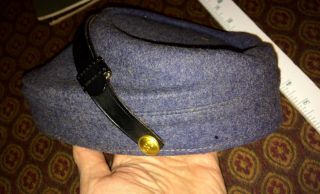 Antique Civil War Confederate Wool Kepi Cap Hat 1863 ? Csa C.  S.  A.  Gettysburg