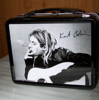 Nirvana Kurt Cobain Lunchbox Black W/thermos Rare Collectible 2005 Neca