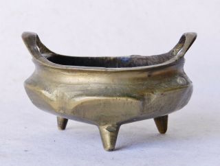 Antique Chinese Bronze Tripod Censer Xuande Mark Incense Burner