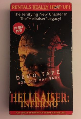 Hellraiser 5 Inferno Vhs Clive Barker Horror Rare Demo Screener Very Good