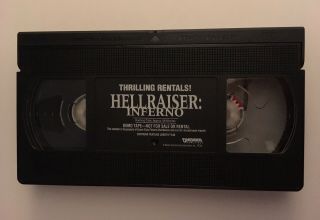 Hellraiser 5 Inferno VHS Clive Barker Horror Rare Demo Screener Very Good 2