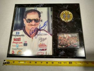 Very Rare Dale Earnhardt Sr.  Personally Signed Photo Plaque With Authenticity.