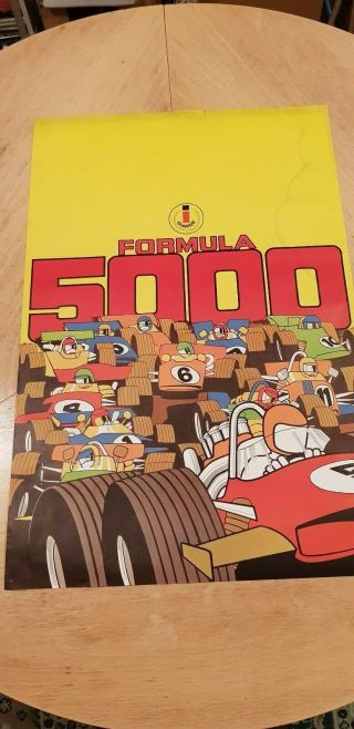Formula 5000 Motor Race Poster.  Stunning Contempary Design.  Rare.