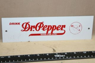 Rare Vintage Drink Dr Pepper 10 2 4 Soda Pop Painted Tin Sign Coke Texas Gas Oil