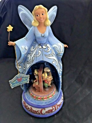 Plays Rare Music Dreams Come True Disney Jim Shore Pinocchio Blue Fairy Figure