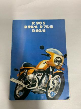 Rare Vintage Bmw R90s R90/6 R75/6 R60/6 Motorcycle Brochure (a4)