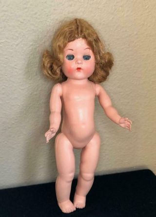 Vintage 1950s 8 " Roddy Hard Plastic Ginny Type Doll,  Red Hair,  Blue Eyes,