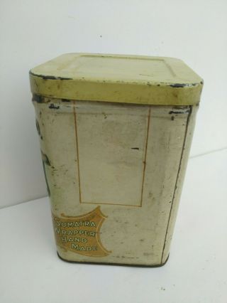 RARE ANTIQUE VINTAGE RICE ' S AGENT CIGARS TOBACCO TIN CAN EMBOSSED 2