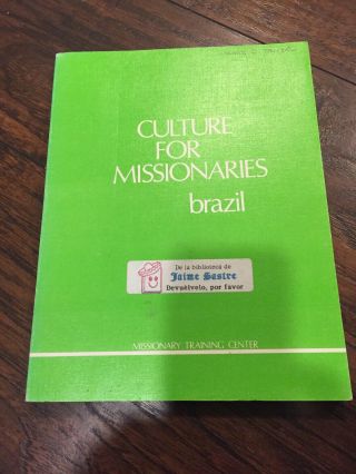 Culture For Missionaries Brazil Lds Mormon Missionary Mtc 1977 Training Rare
