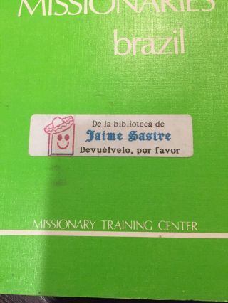 Culture for Missionaries Brazil LDS Mormon Missionary MTC 1977 Training Rare 2