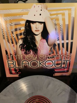Rare Britney Spears - Blackout Black / White Swirl Vinyl Lp In Hand