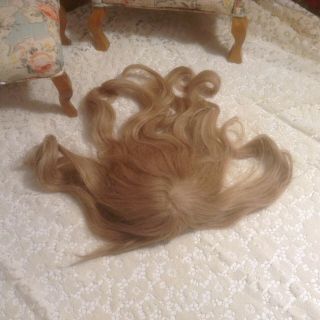 Antique 13 " Human Hair Doll Wig - France