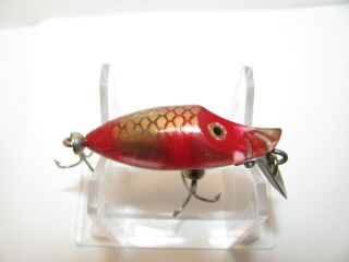 Heddon Tiny River Runt In Red Gold Fish Flash Color