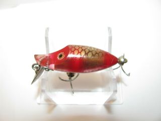 HEDDON TINY RIVER RUNT IN RED GOLD FISH FLASH COLOR 2