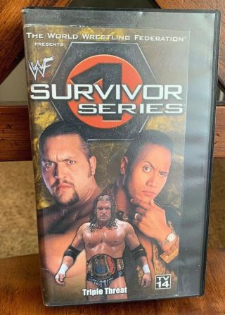 Wwf Survivor Series 1999 Vhs Rare Video Triple Threat Rock Hhh Big Show