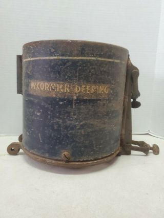 Antique Mccormick Deering Seeder Hopper Very Rare