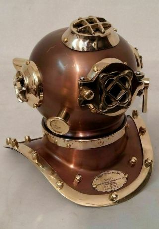 Antique Diving Helmet Brass Divers Maritime Us Navy Mark Handmade Vintage Gift