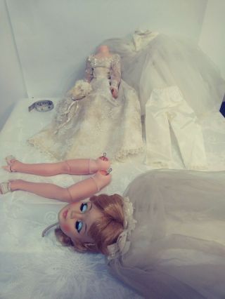 Madame Alexander 21 " Portrait Bride Doll 2192 1969 Very Bad Need Tlc