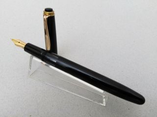 Rare Reform 4001 Black Fountain Pen 14k Ef Gold Flex Nib Vintage