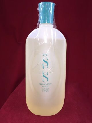 Vintage Rare Formula Avon Skin So Soft Bath Oil 16 Oz •near Full• 1987