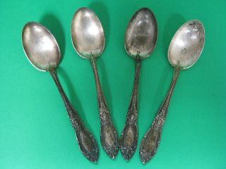 Towle Sterling Silver King Richard Teaspoons - Four 6 " 1932