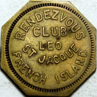 French Island Wisconsin Good For Token Rendezvous Club Very Rare Town