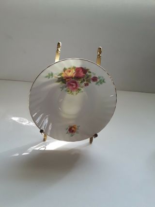 Rare Vintage Fine China Tea Cup & Saucer Yellow Red Rose Royal Minster England 2