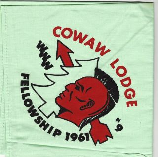 Boy Scout Oa 9 Cowaw En1961 Raritan Cncl Nj Rare