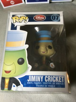 Funko Disney Jiminy Cricket Vaulted Rare Pop 07 Great Price Pop Protector