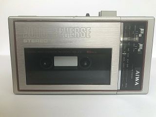 Vintage Aiwa Hs - J02 Rare Portable Cassette Recorder Radio But Needs Belt?