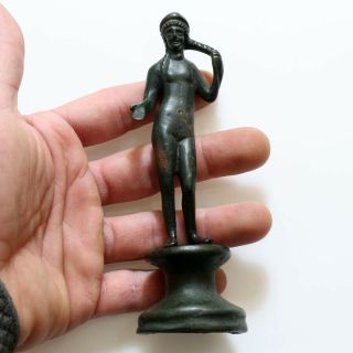 Very Rare Roman Bronze Female Statue Circa 100 - 200 Ad