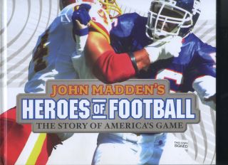 Rare John Madden Signed 2006 Heros Of Football Hardcover Great Price