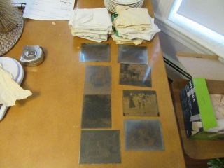 27 Antique Black And White Glass Photo Negatives 1890s Groton Mass And Area