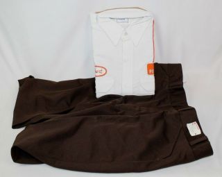 Vintage Rare Pine State Milk Uniform Work Shirt W/ Pants Nos - North Carolina