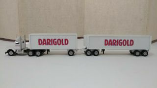 Vintage Rare Winross Diecast Darigold Double Trailers Truck 1/64 Scale Toy
