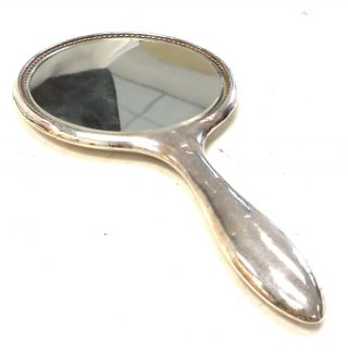 Vintage Broadway & Co Hallmarked Sterling Silver Hand Mirror Circa 1957 - F13