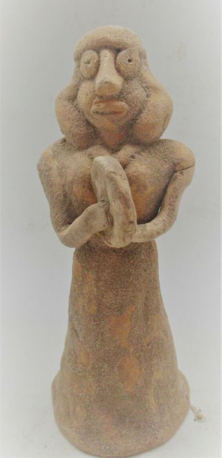 Circa 2500bce Ancient Near Eastern Terracotta Worshipper Statuette Rare