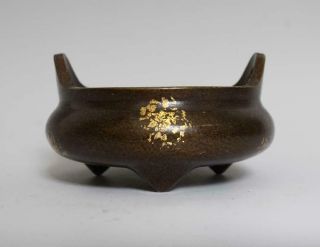 Perfect Antique Chinese Bronze Gilding Incense Burner Qianlong Marked