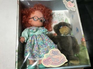 1998 Precious Moments My Beary Best Friend Doll Lucy With Bear