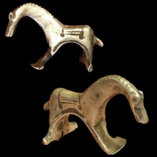 Very Rare Ancient Roman Silver Horse Fibula Brooch 200 - 400 Ad (2)