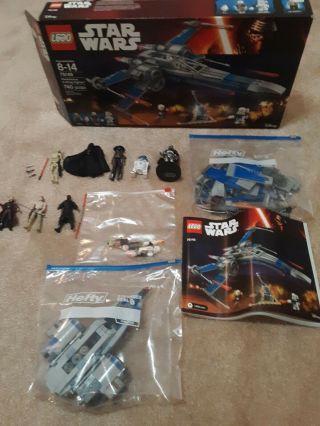 Lego Star Wars Resistance X - Wing Fighter 75149 & Vintage Star Wars Figures
