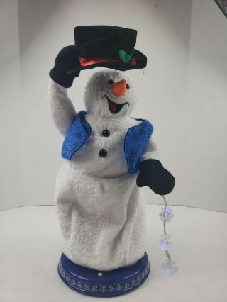 Rare Gemmy Animated Frosty The Snowman Snowflake Spinning Singing Snow Miser