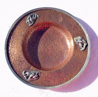 Very Rare Arts & Crafts James A Linton Copper & Silver Pin Dish Gumnuts