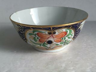 Antique Gaudy Welsh Imari Porcelain Bowl Staffordshire Wales C1830 6.  5 "