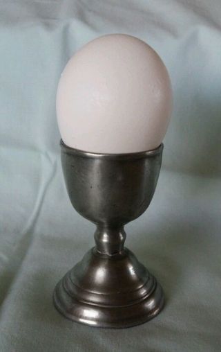 Antique Pewter Footed Egg Cup Early 1900 