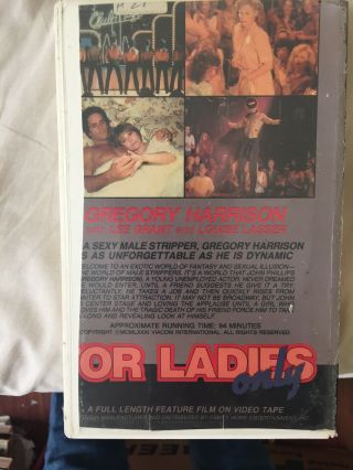 FOR LADIES ONLY VHS GREGORY HARRISON VERY RARE 2